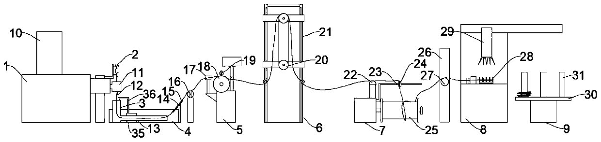 Detonating tube production line and production method