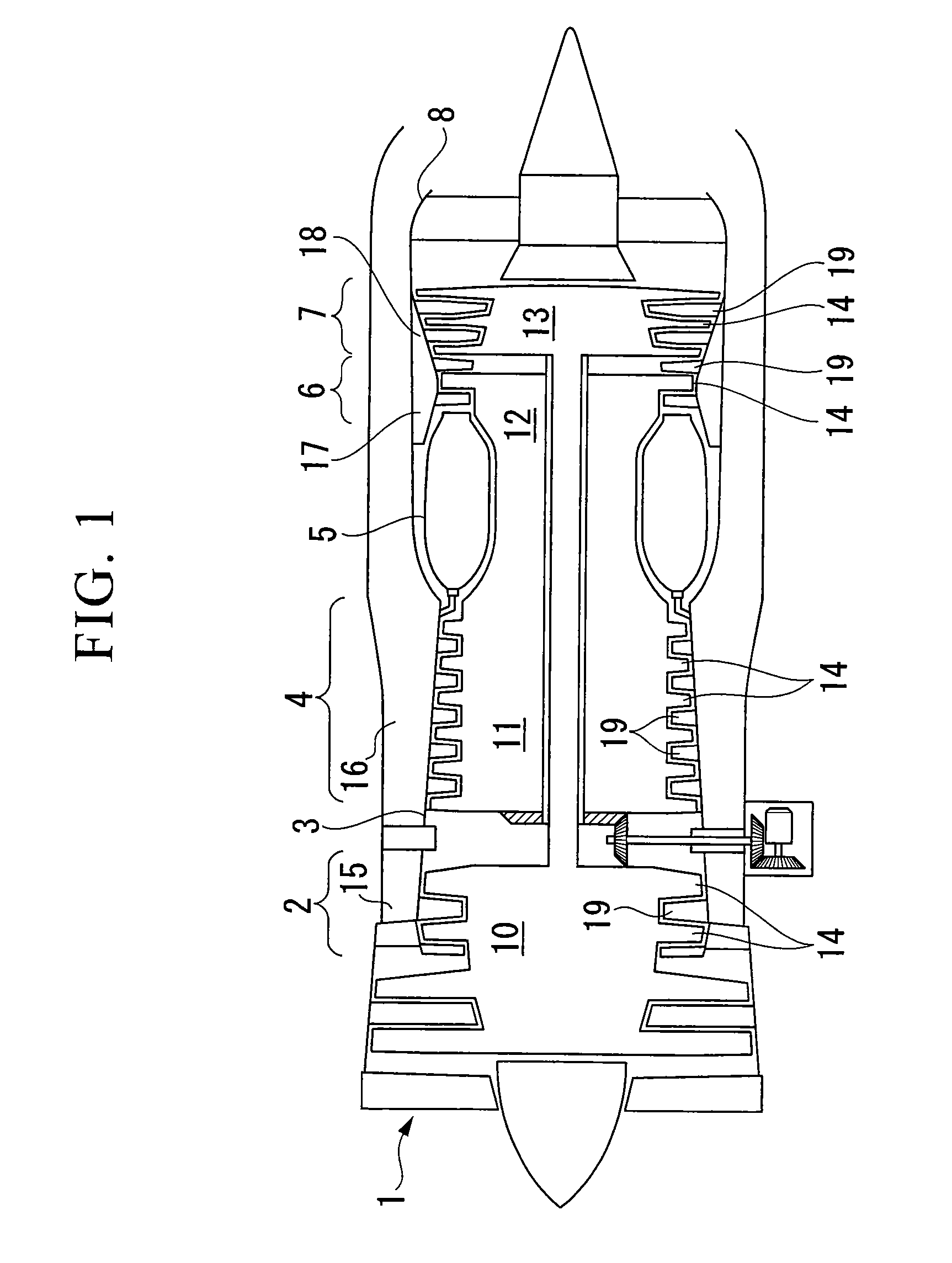 Wall Configuration of Axial-Flow Machine, and Gas Turbine Engine