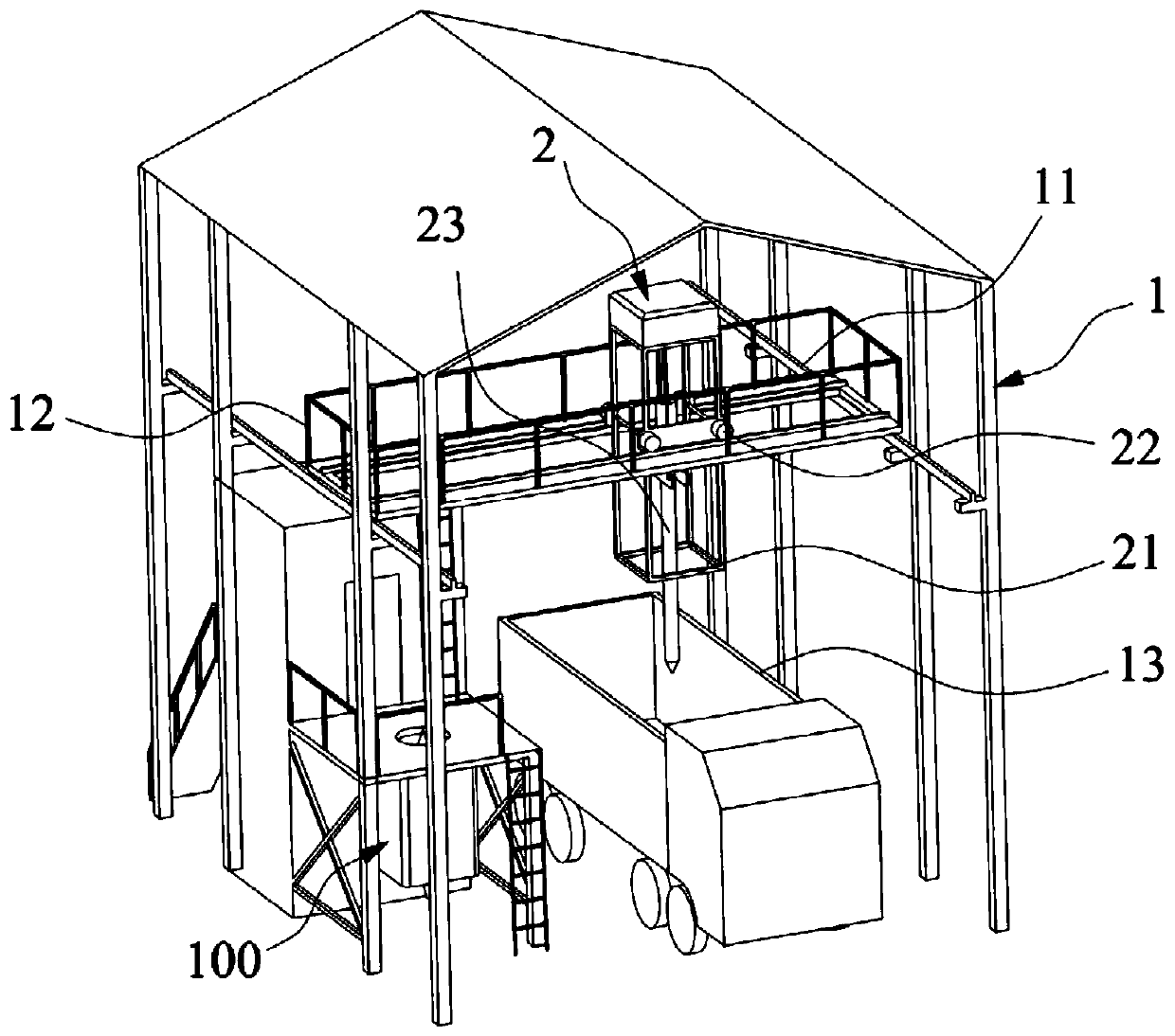 Beltless automobile fully-automatic mechanized sampling system