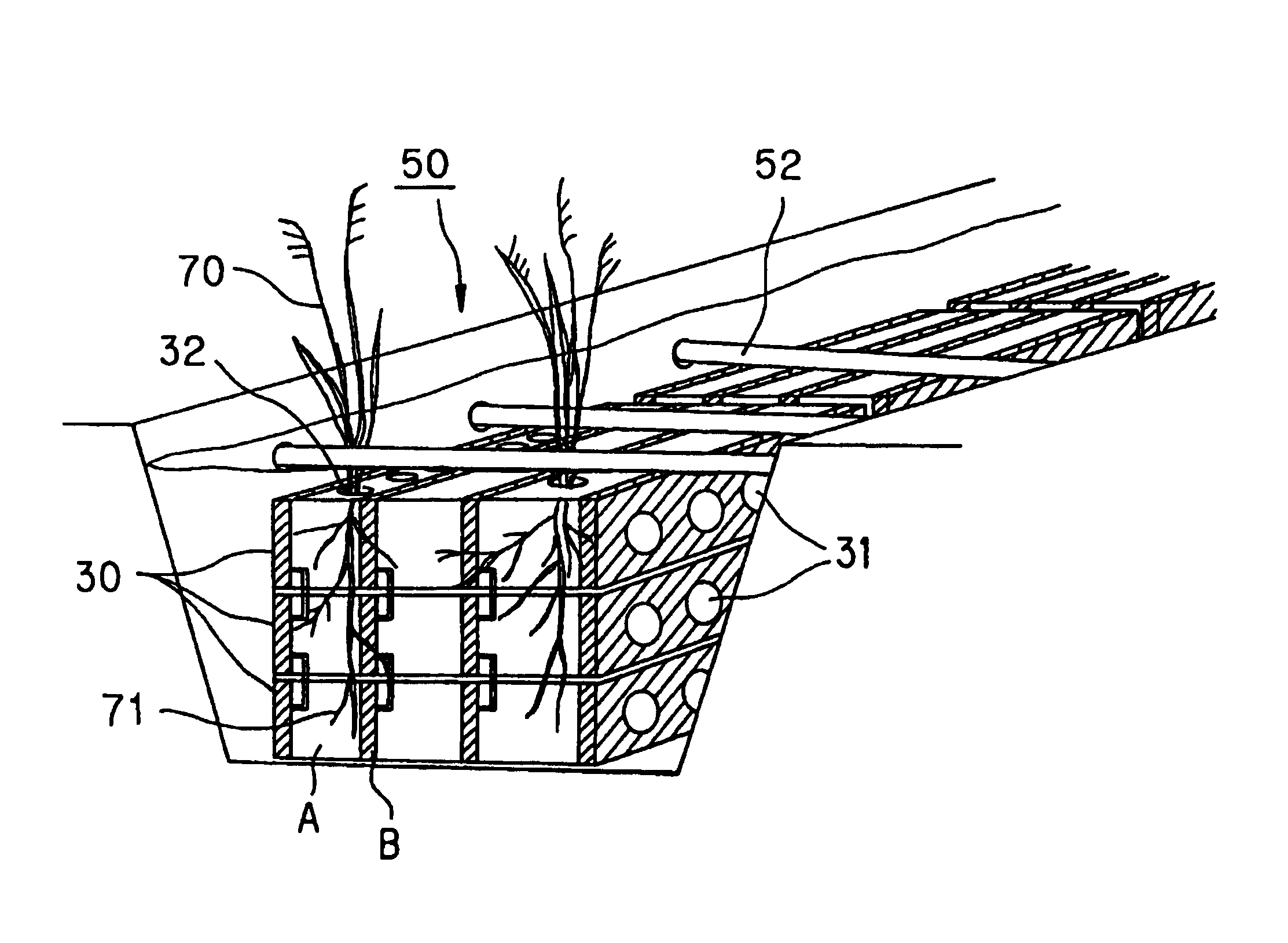 Resin cultivating base, water purifying device and method using resin cultivating base