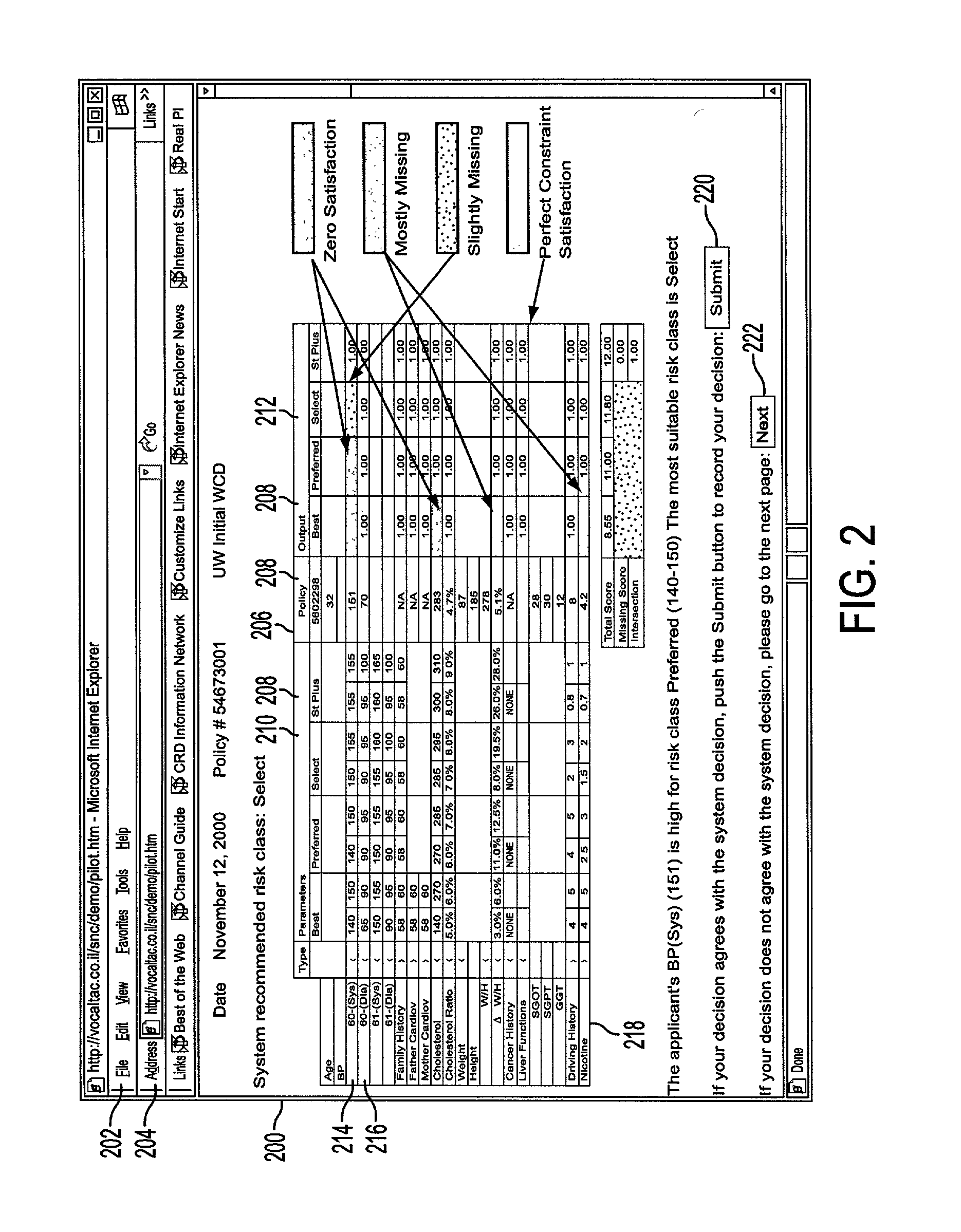 System for optimization of insurance underwriting suitable for use by an automated system