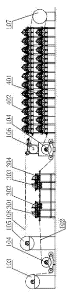 Continuous production method and production line of flat steel heald