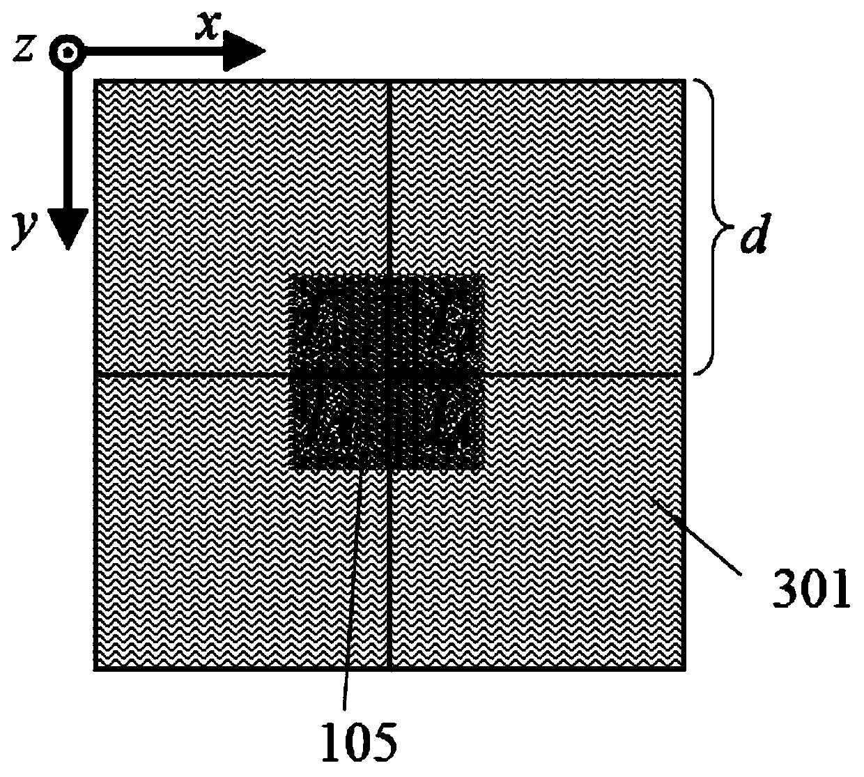 X-ray two-dimensional phase-contrast imaging method of single exposure