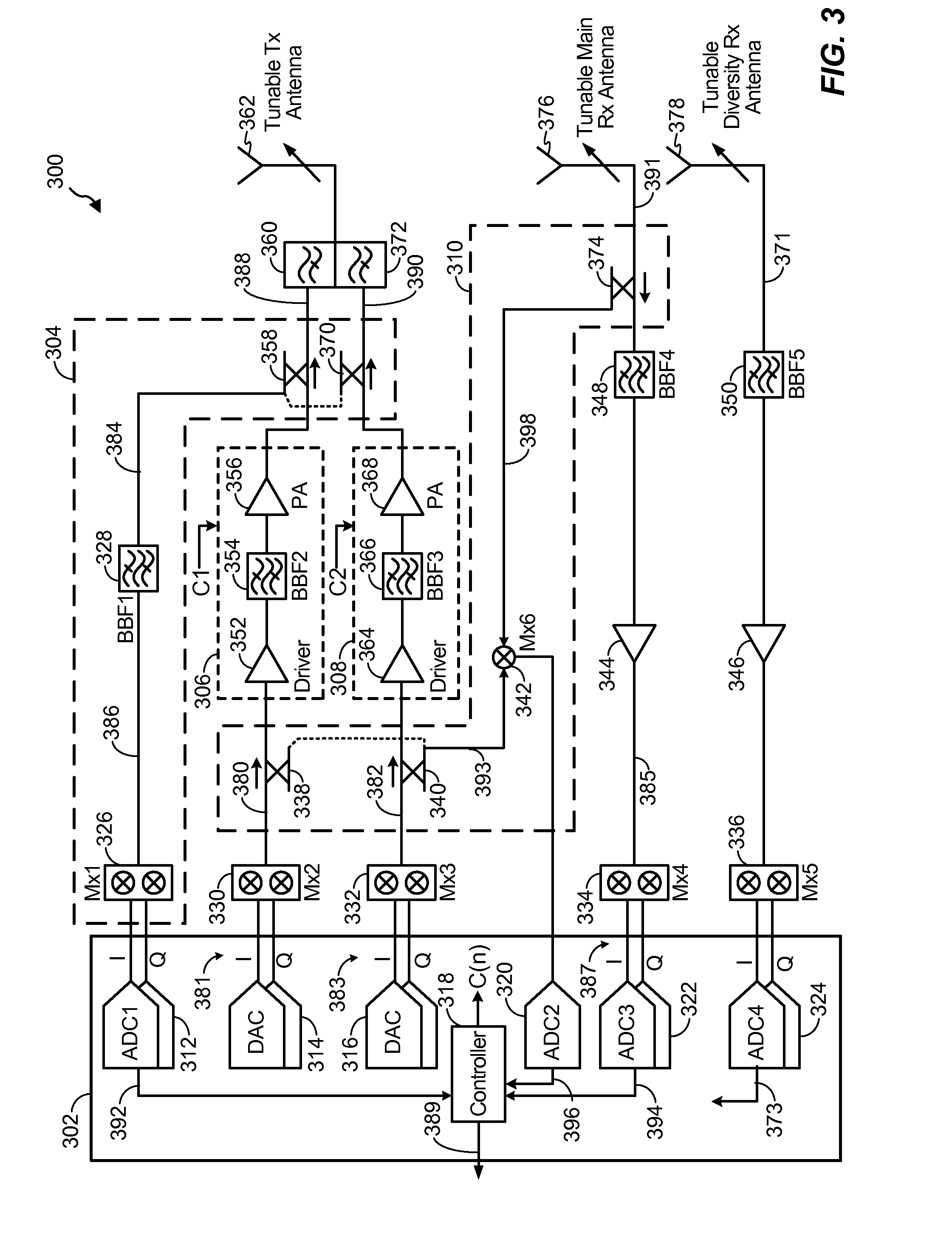 Noise canceler for use in a transceiver