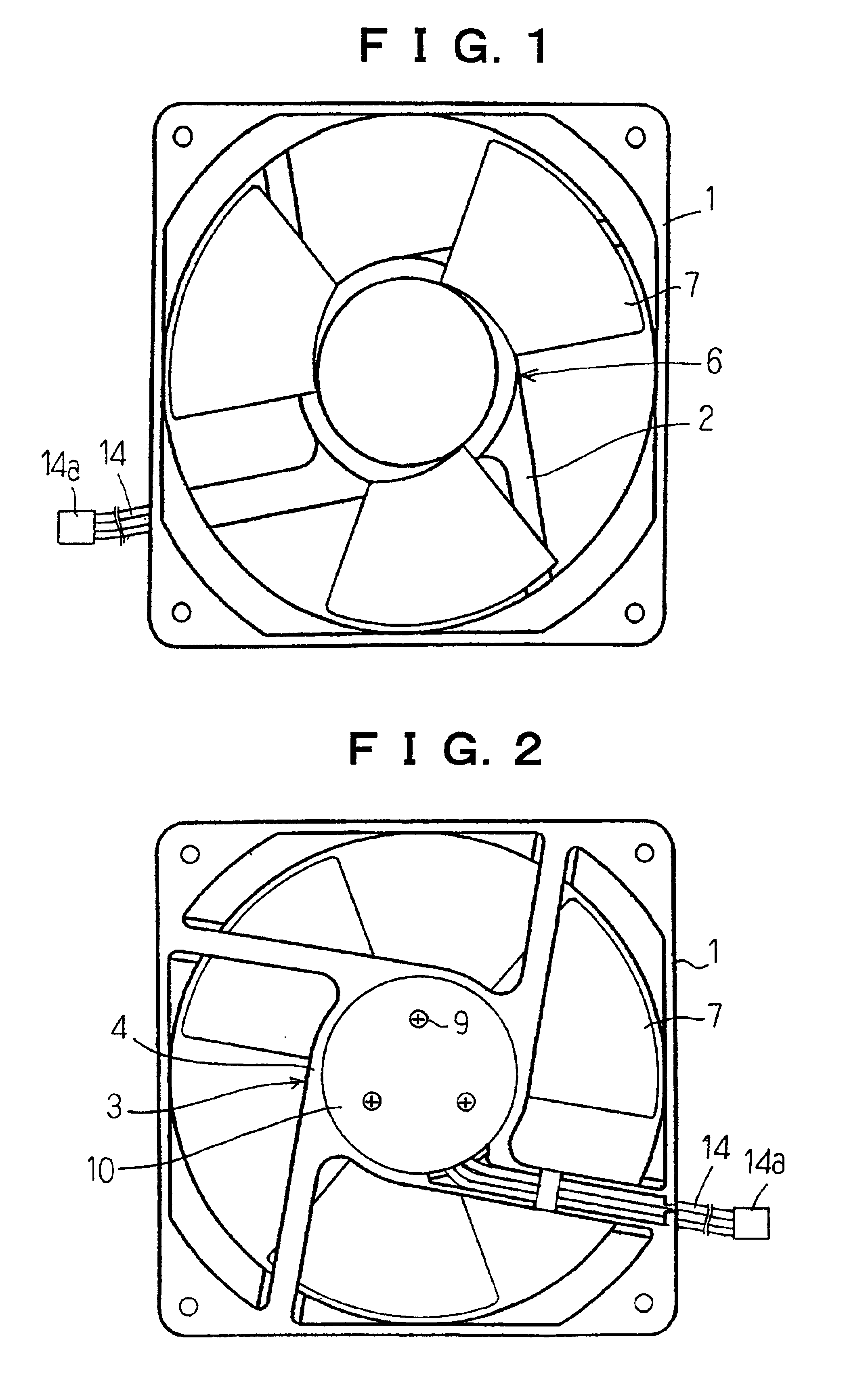 Axial electric fan blower with electric components housing sealed from moisture, dirt and dust or other harmful gas