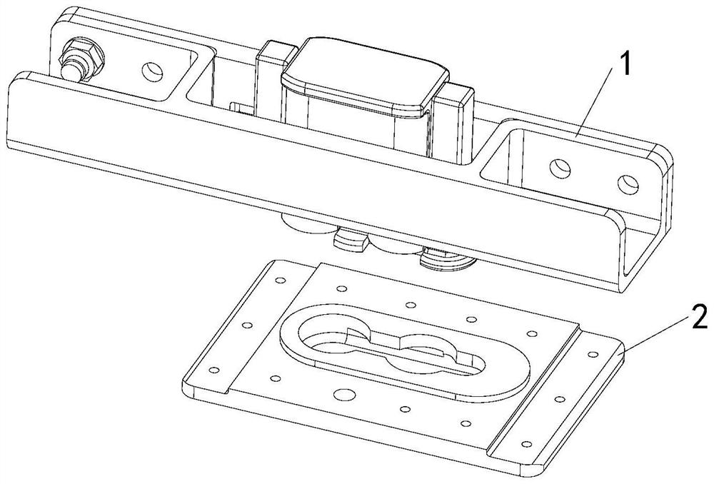 Quick-release lock for mounting equipment in cabin