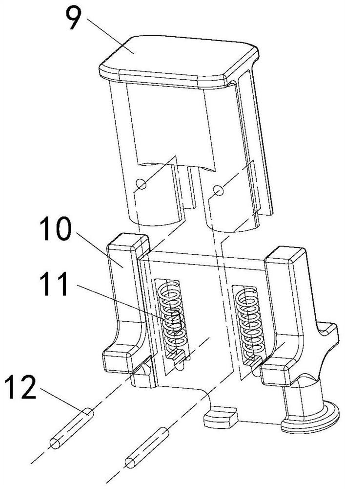 Quick-release lock for mounting equipment in cabin