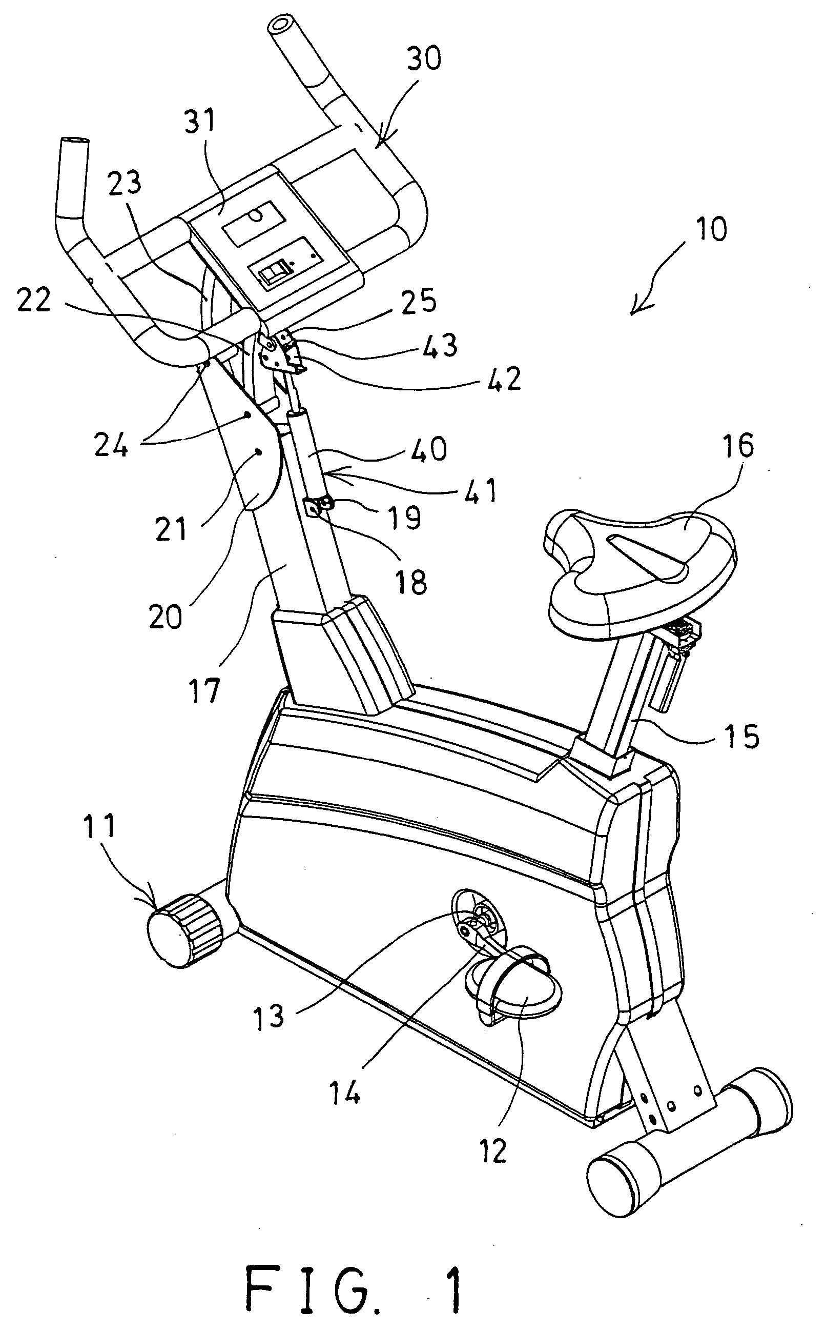 Bicycle exerciser having adjustable handle