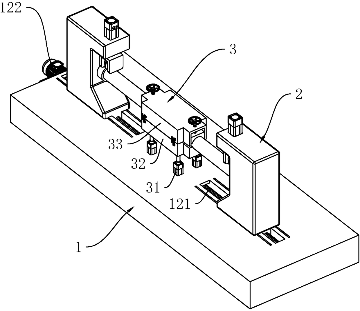 Double-way pipe fitting groove pressing machine