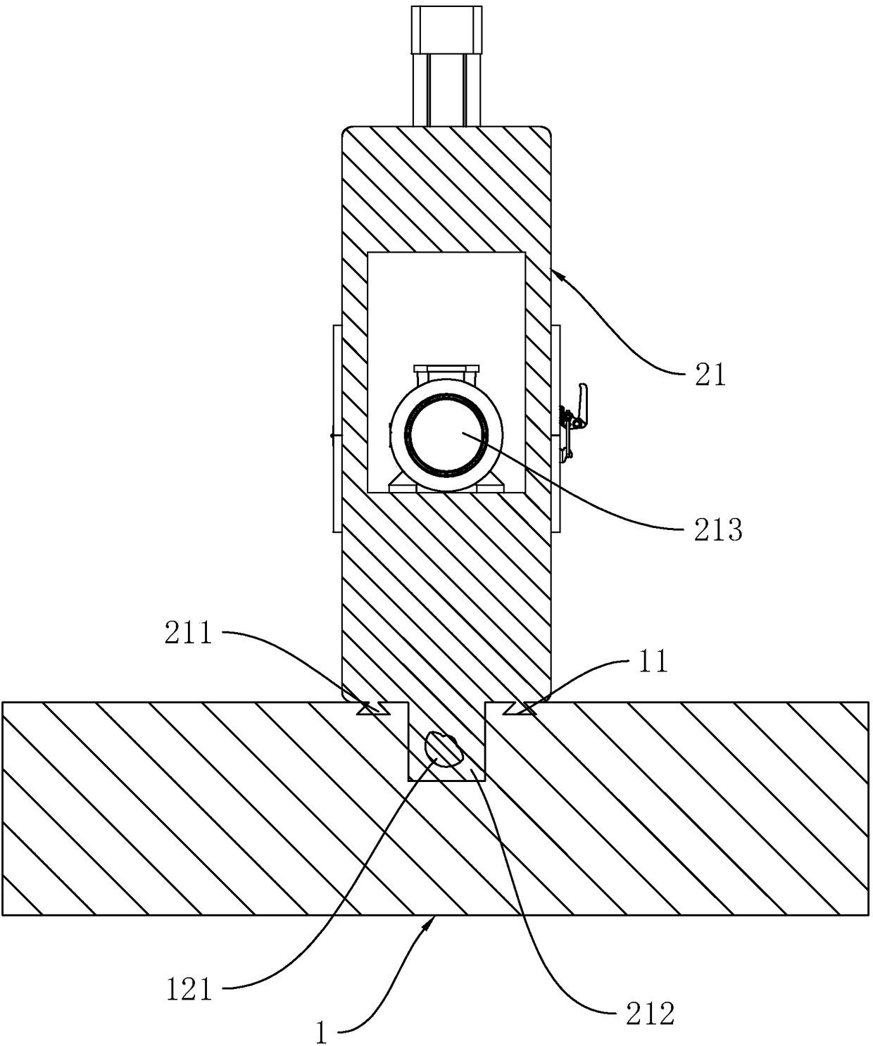 Double-way pipe fitting groove pressing machine