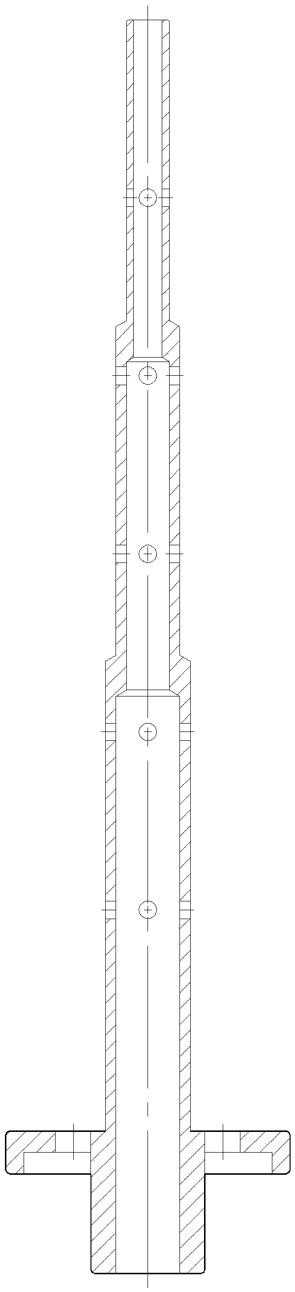 Small port pressure-blowing cooler mould