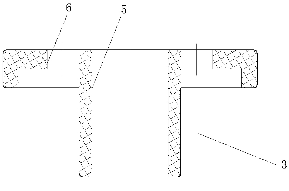 Small port pressure-blowing cooler mould