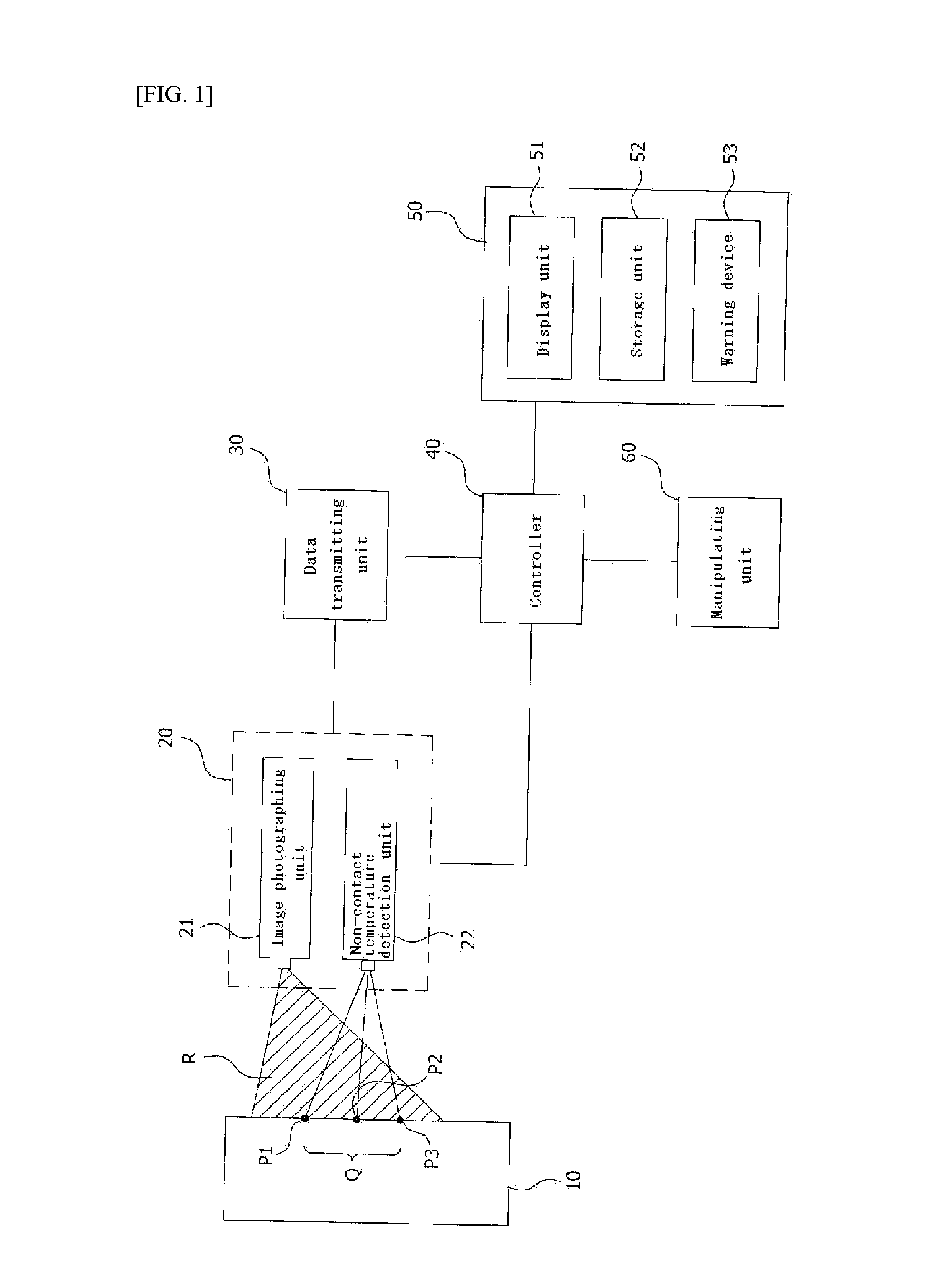 Non-contact temperature monitoring device