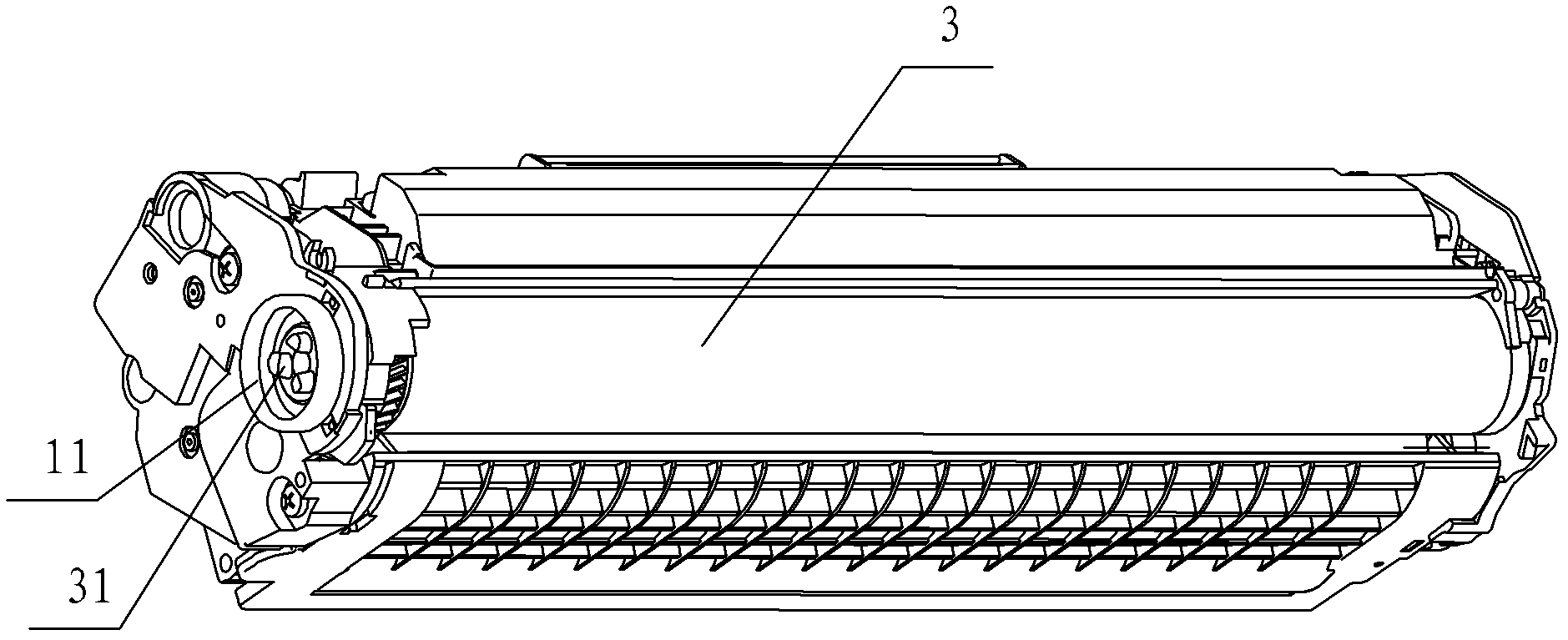 Processing box and method for accurately positioning same