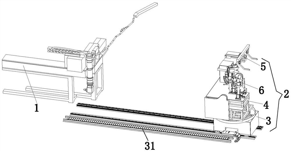 Automatic bent pipe discharging device