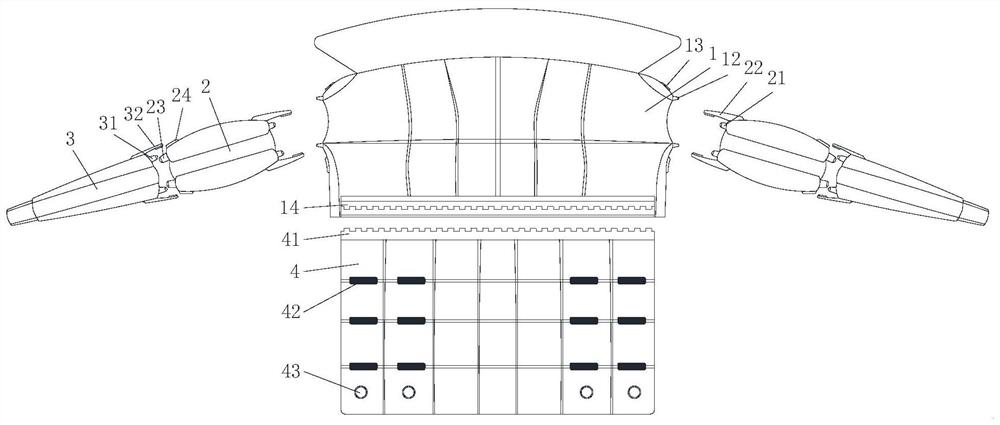 Down jacket with adjustable model