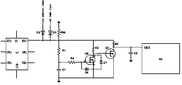 Automatic triggering starting circuit integrating reset function and HMD equipment