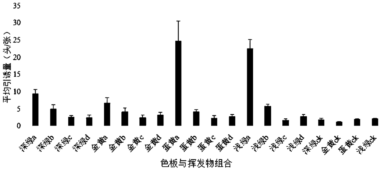 Adult agrilus mali matsumura trapping method and adopted trapping device