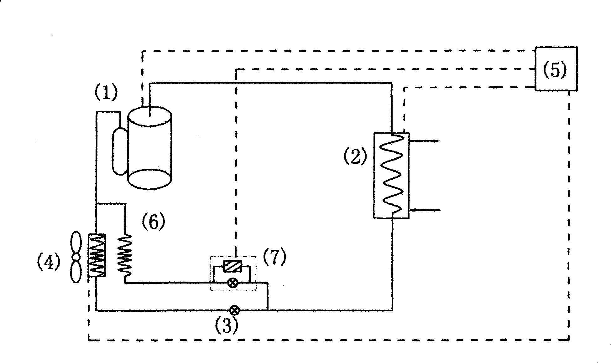 High-efficiency air source heat pump suitable for cold surroundings