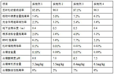 Method for carrying out original soil cultivation on mild saline-alkali soil through needle-leaved tree fallen leaf organic matter containing nutrient soil