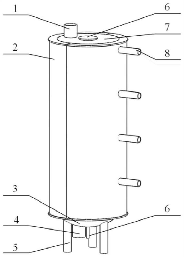 A vertical pyrolysis device for solid organic waste