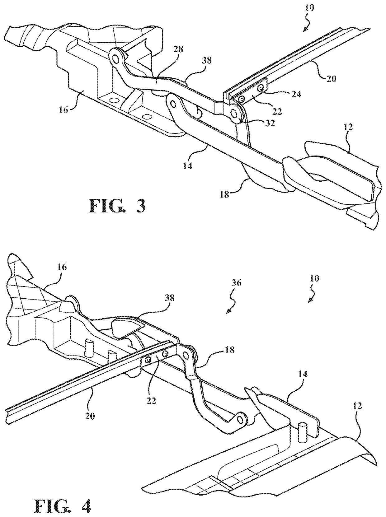 Soft front cockpit cover with linkage