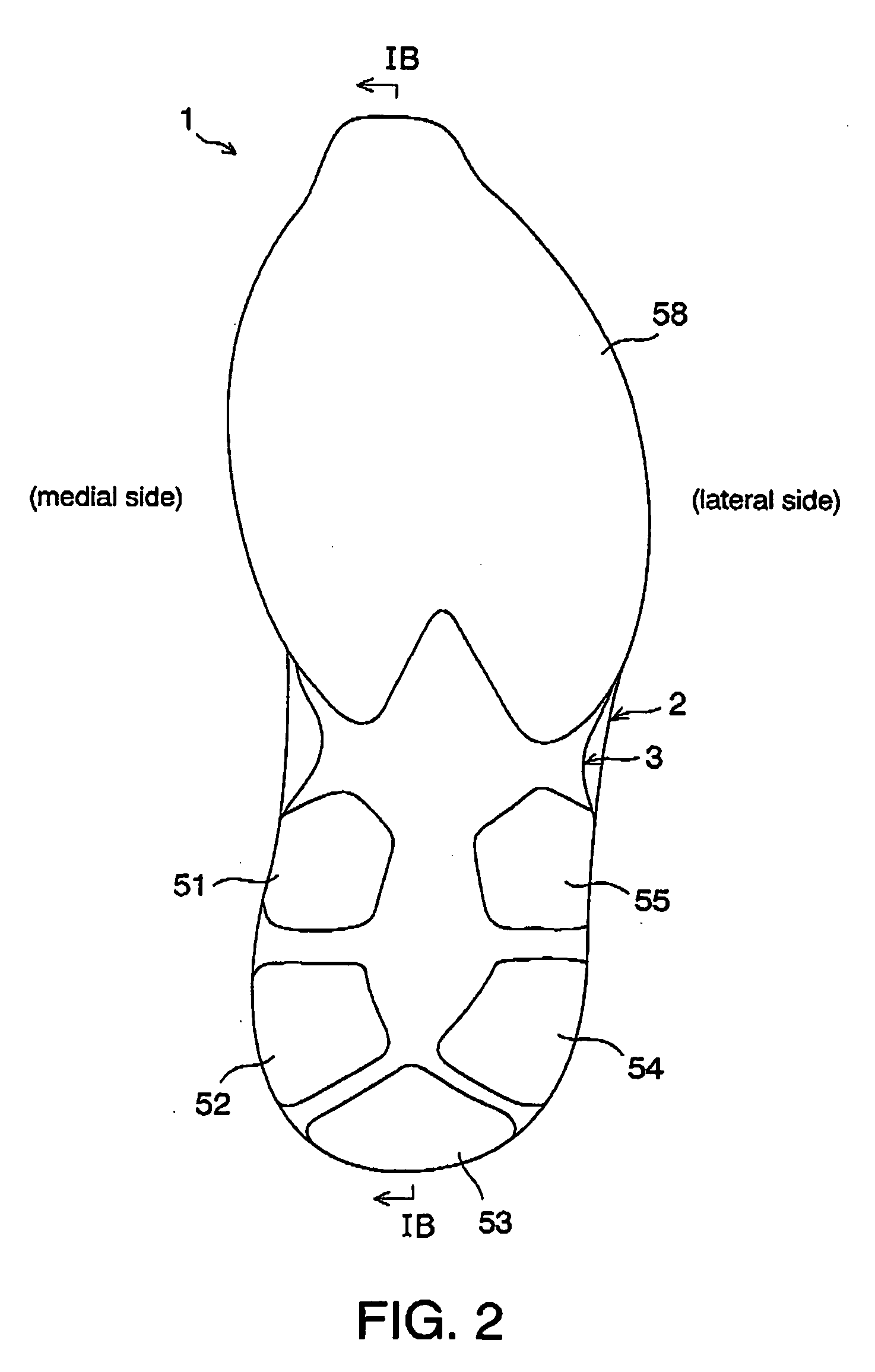 Sole structure for a shoe