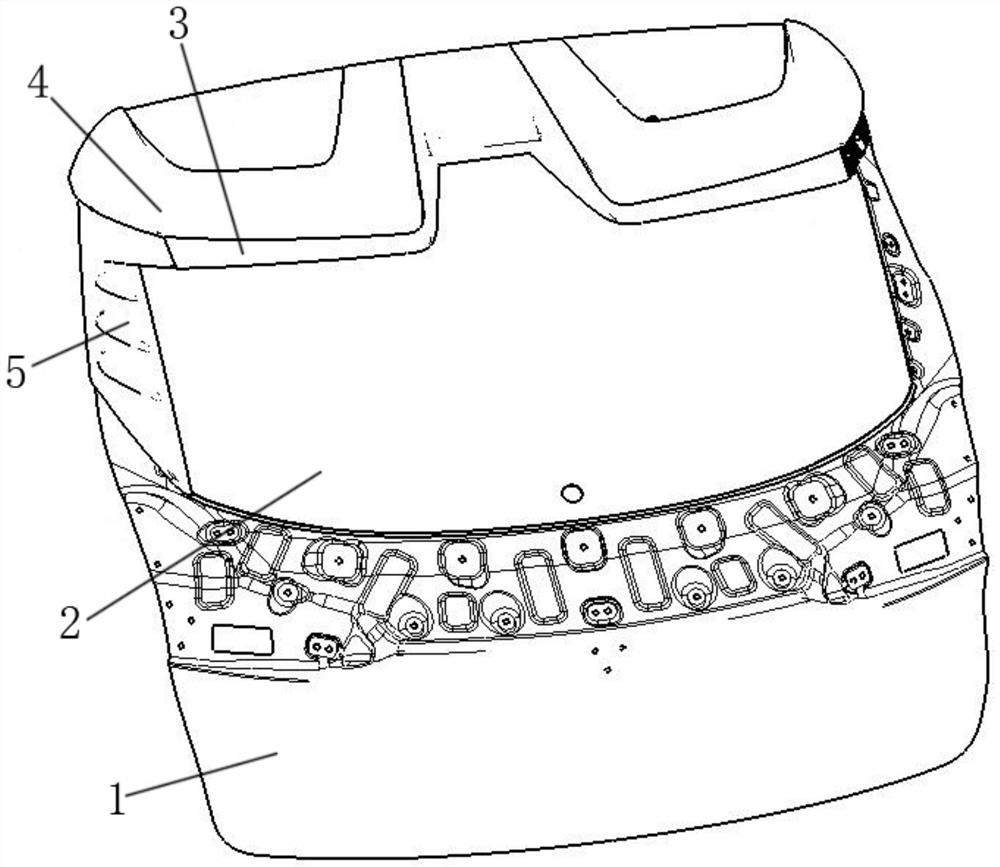 Spoiler side decorating part mounting structure