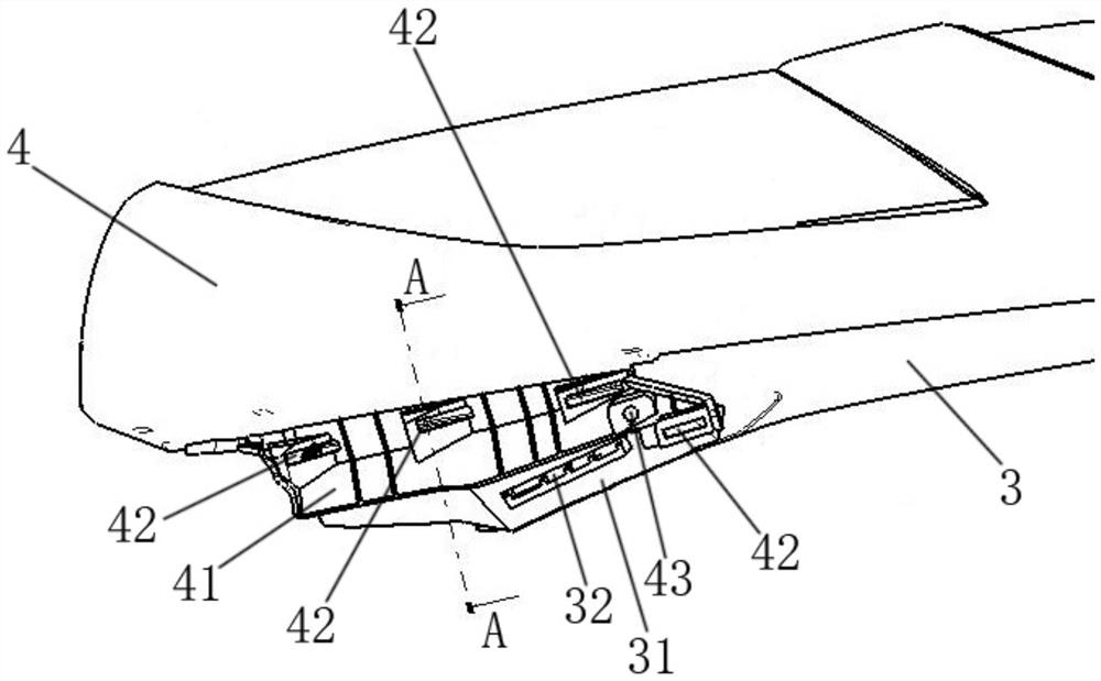 Spoiler side decorating part mounting structure