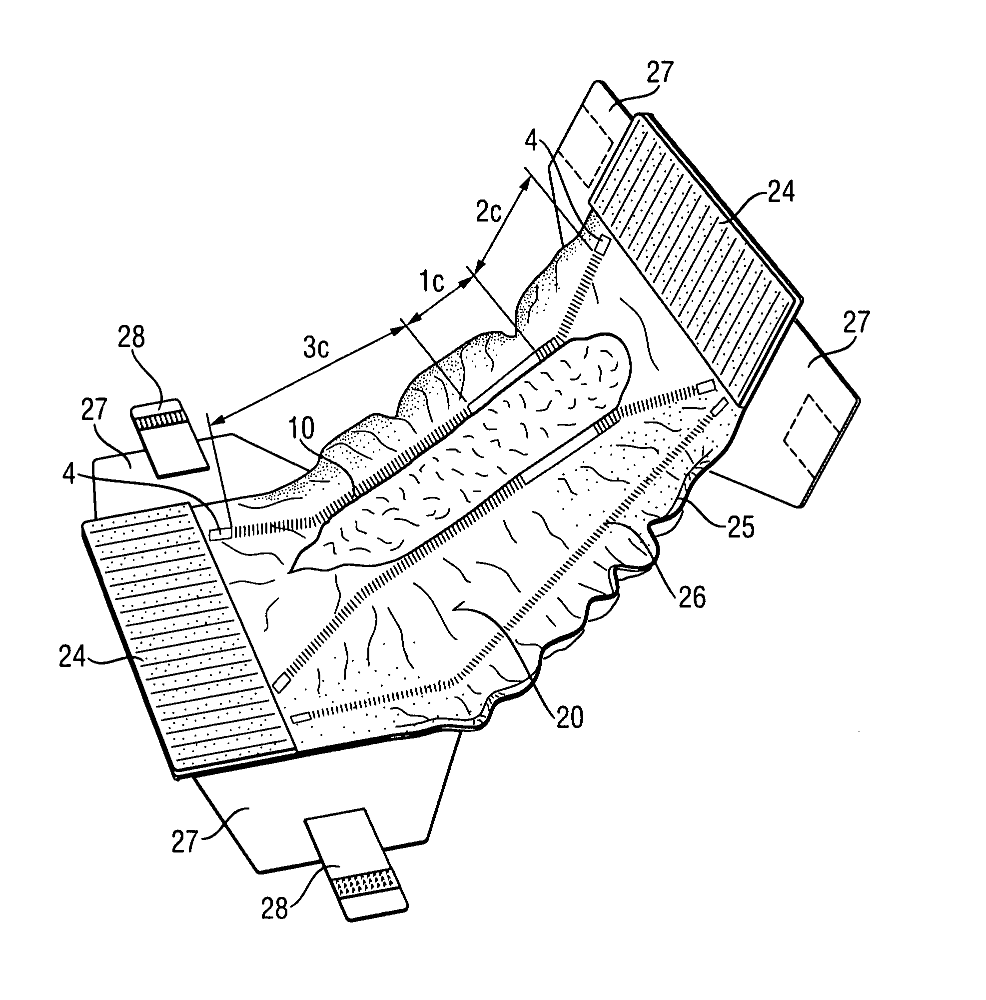 Absorbent articles with comfortable elasticated laminates