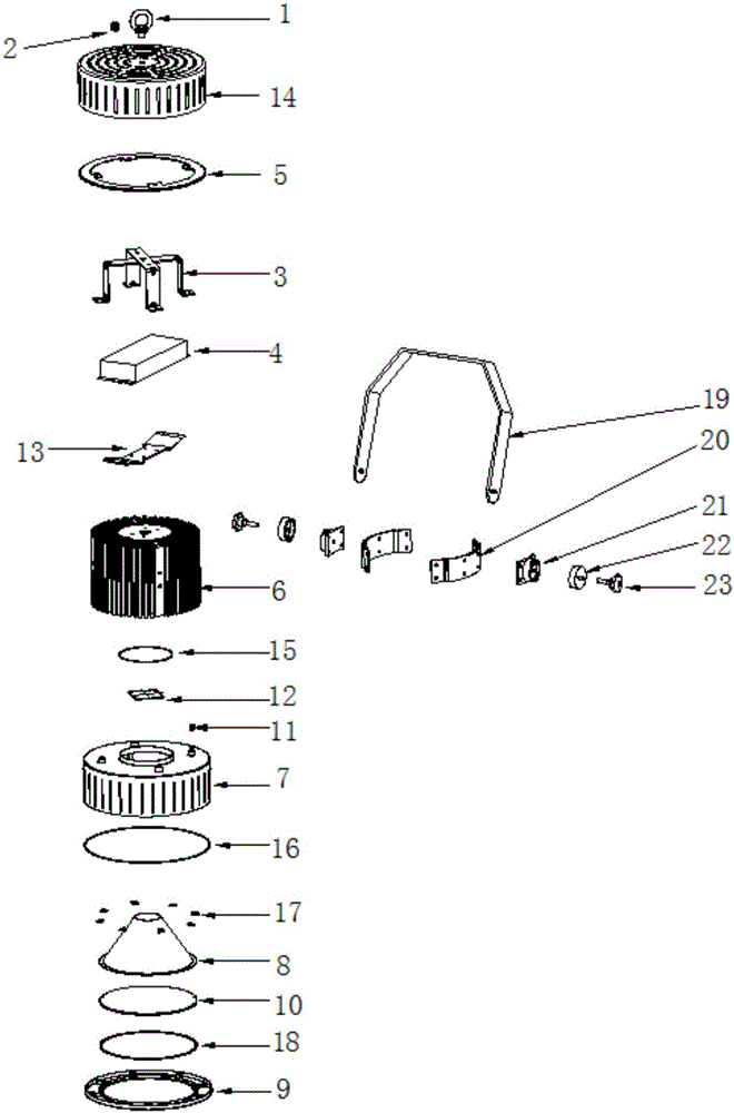 Ultrahigh-power LED high-pole lamp