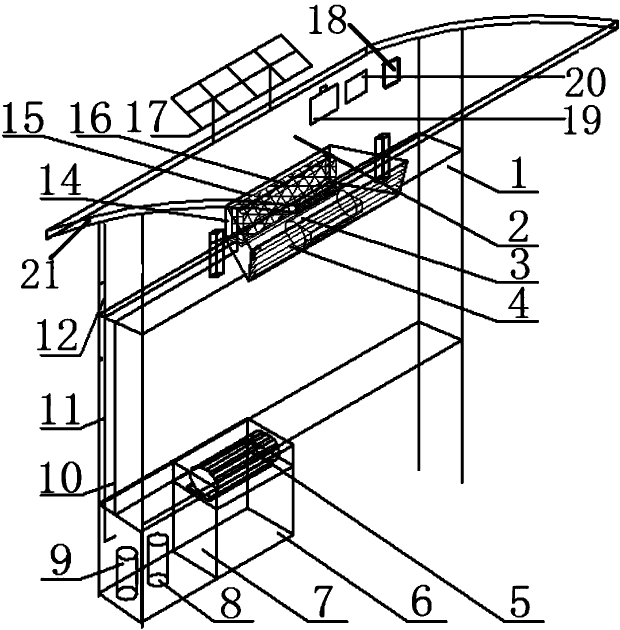 Fan and wet pad cooling device for bus station and based on solar technology