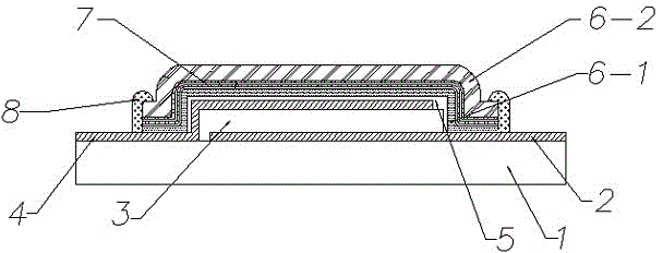 Adhesive tape encapsulating structure of organic light emitting diode