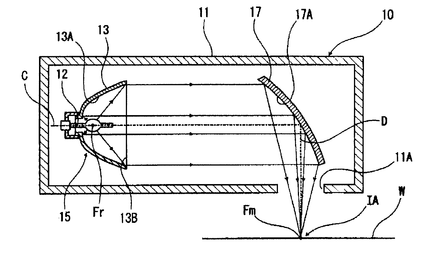 Light irradiation apparatus and injet printer