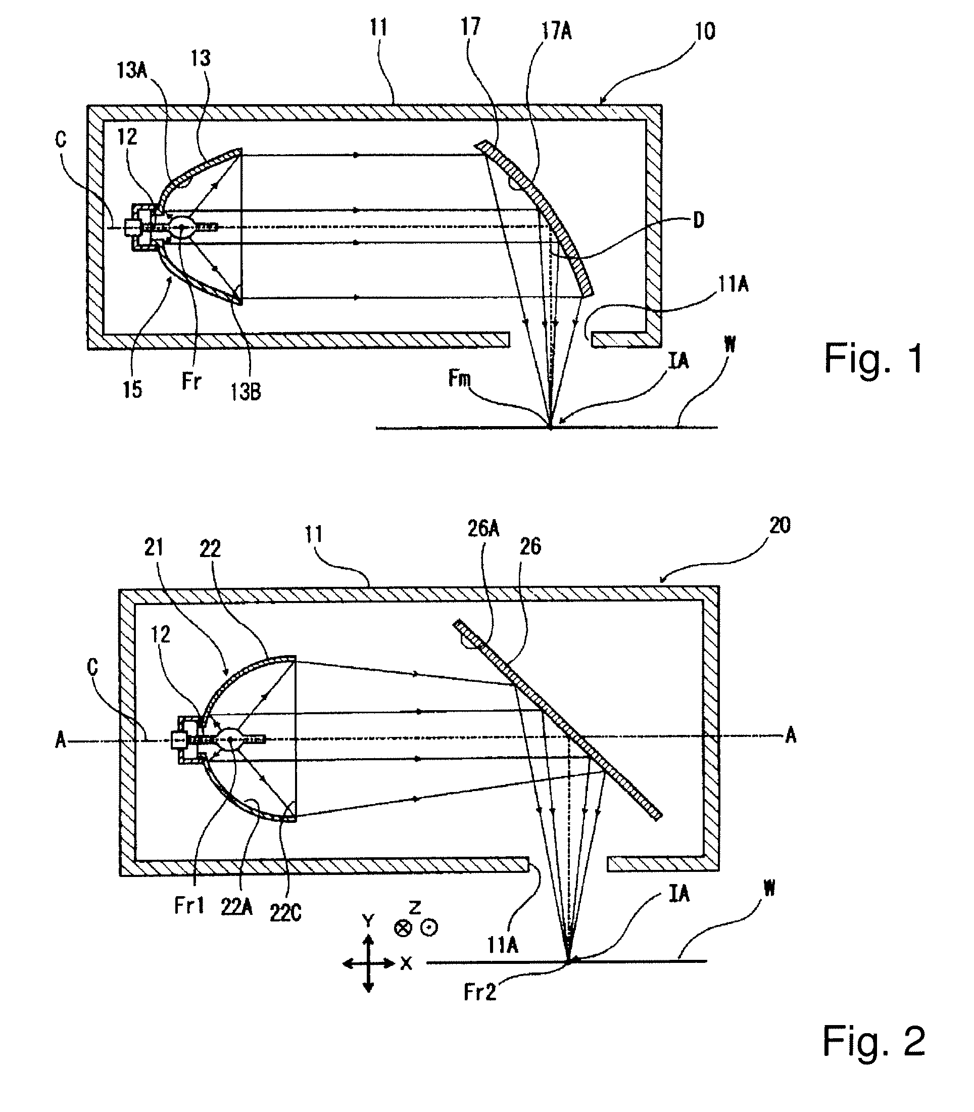 Light irradiation apparatus and injet printer