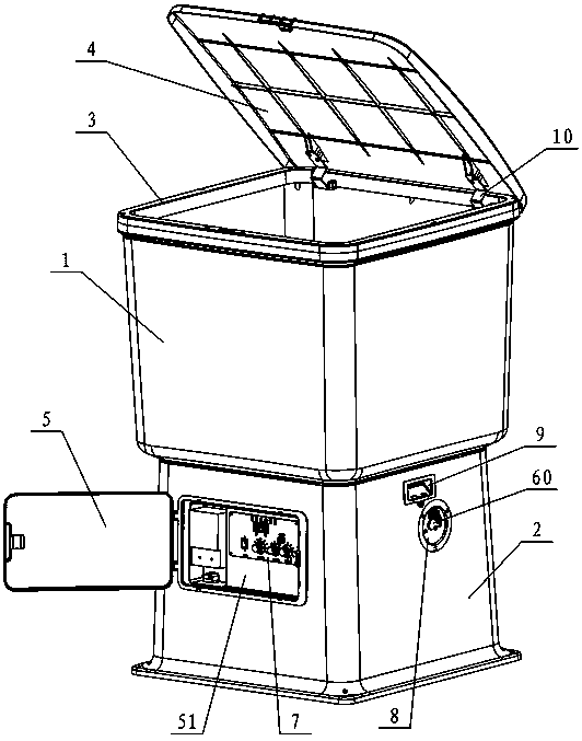 Feeding machine capable of preventing feed from sliding down automatically