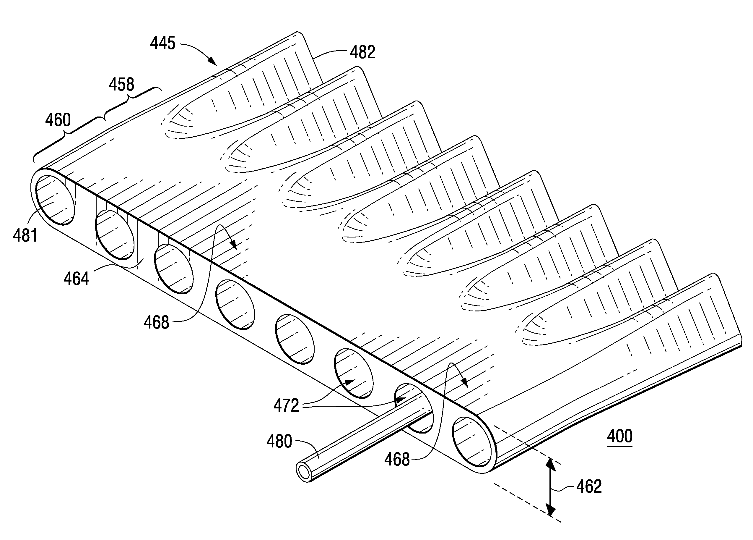 Solid oxide fuel cell with transitioned cross-section for improved anode gas management at the open end