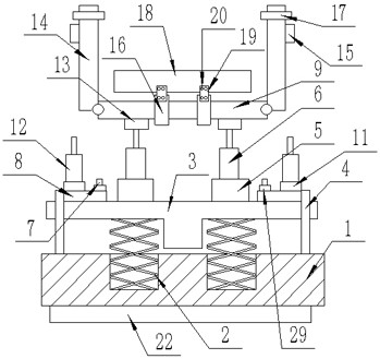 A lifting support device for a house shelf