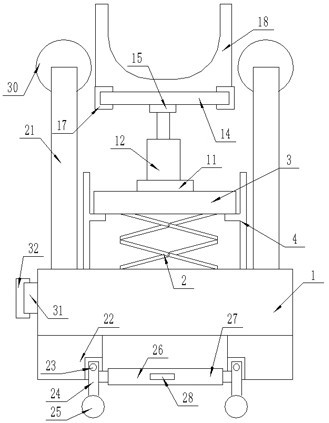 A lifting support device for a house shelf