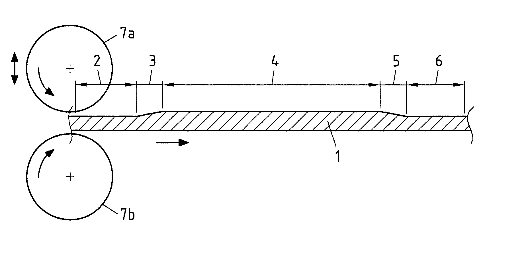 Metal Strip Having a Constant Thickness and Varying Mechanical Properties