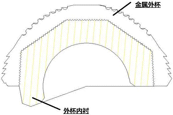 Integrated acetabular prosthesis and preparation method thereof