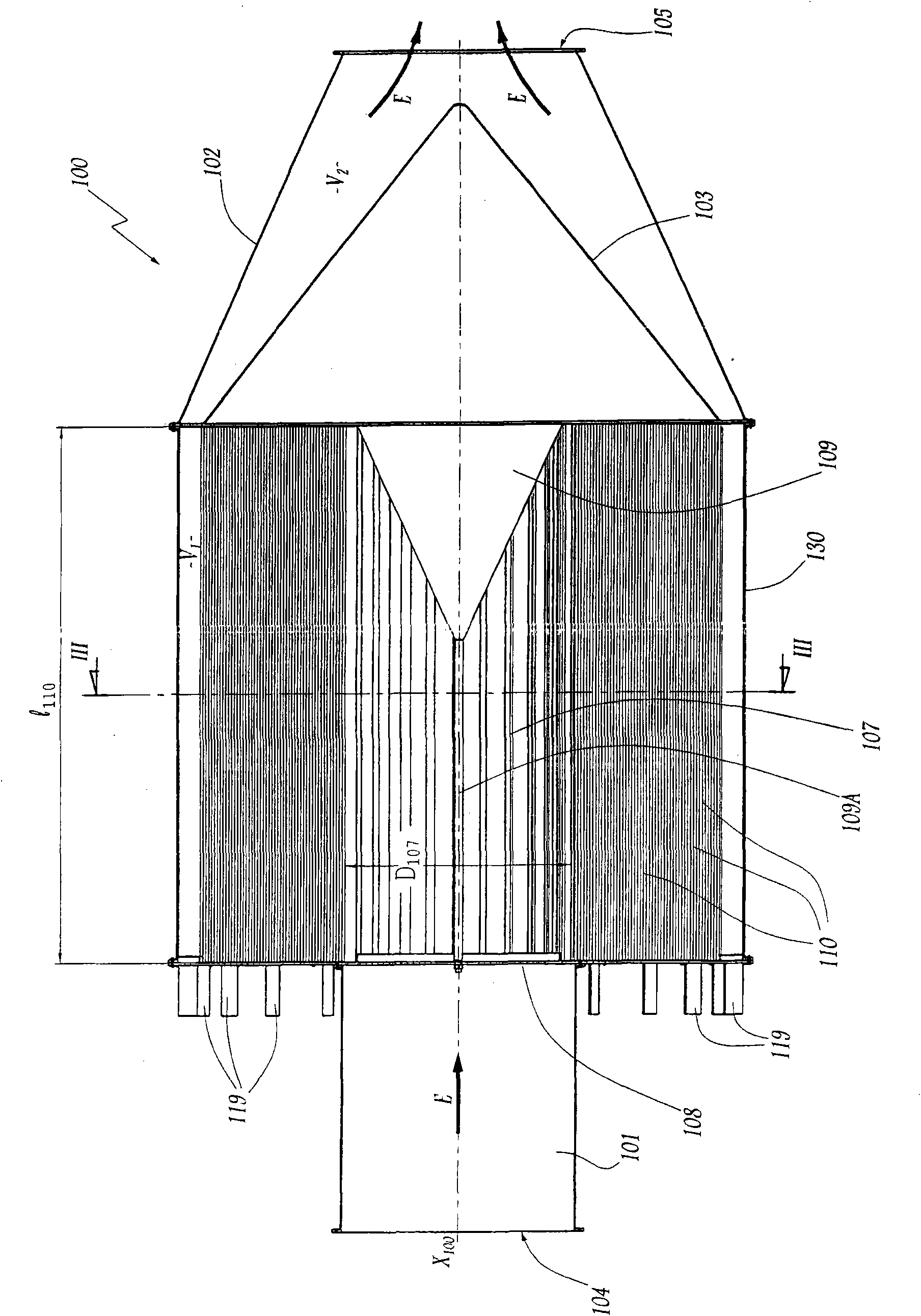 Apparatus for the separation of solid particles from water and haudraulic installation containing such separation apparatus