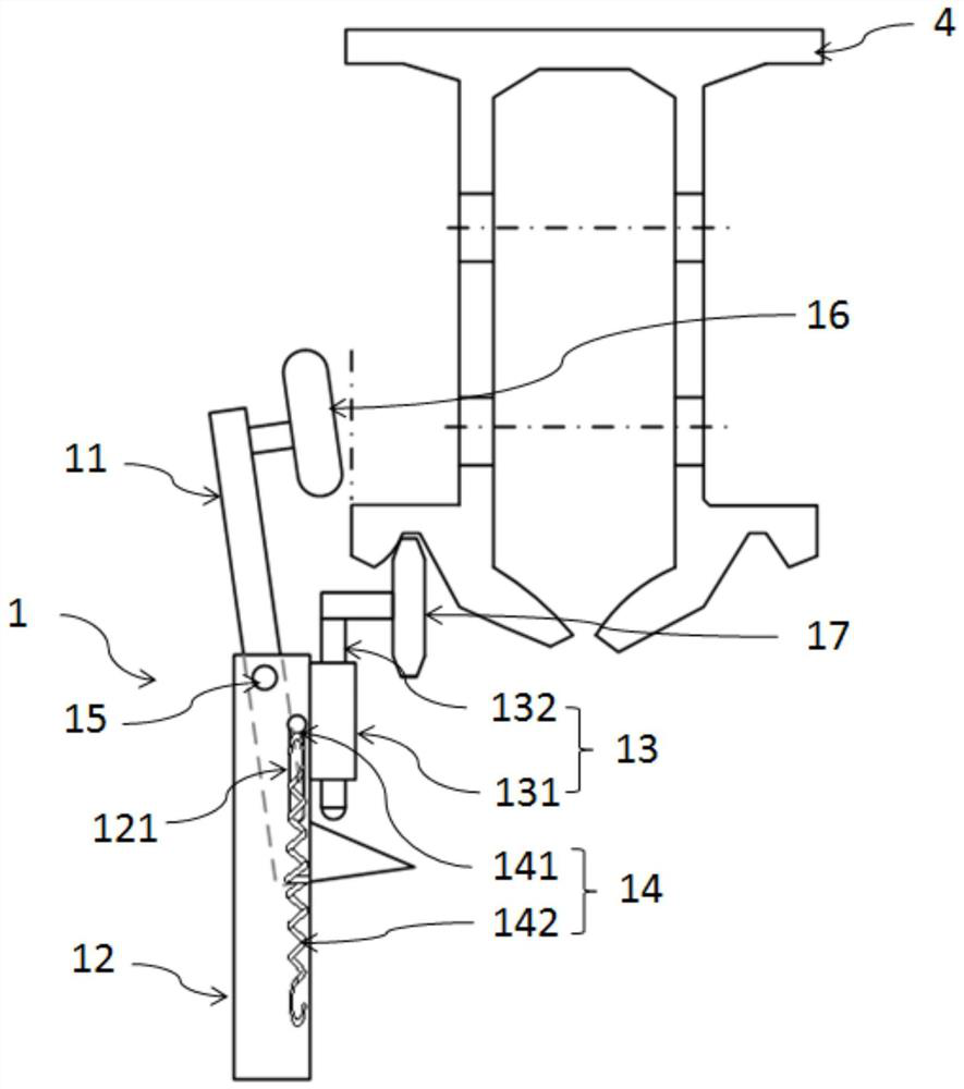 Catenary detection device