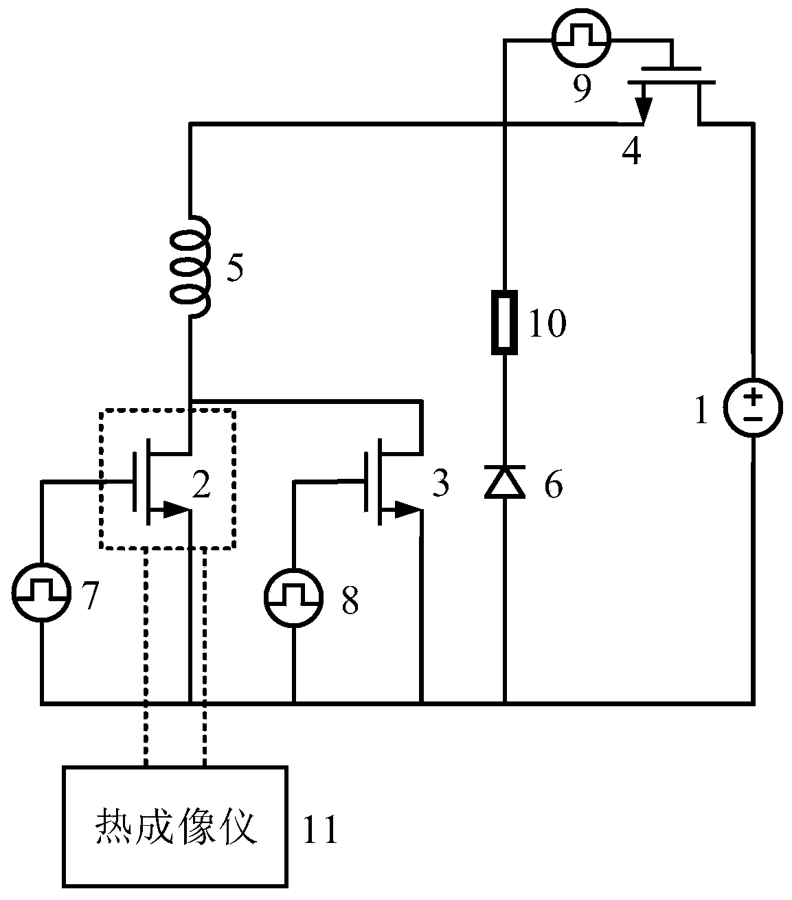 Semiconductor avalanche failure analysis and testing method and device based on thermal imaging technology