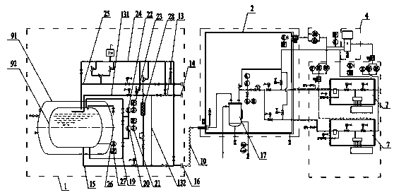 Marine automatic control movable lng fuel tank gas supply system