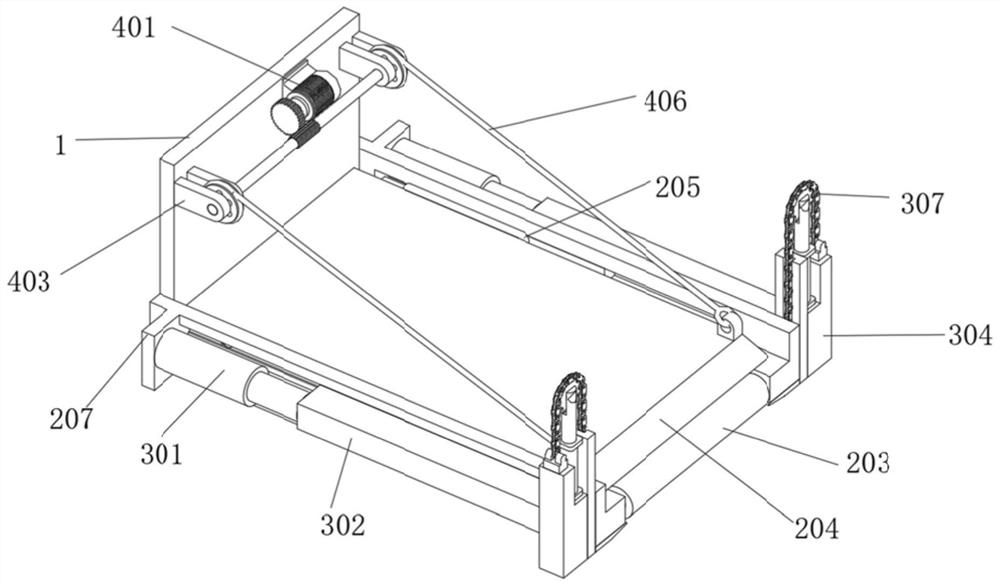 A mechanical lifting type construction machinery transfer device