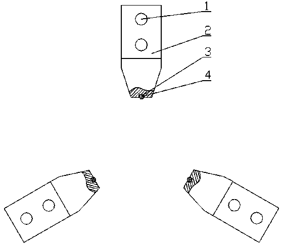 Adhesion type spherical face point closing block