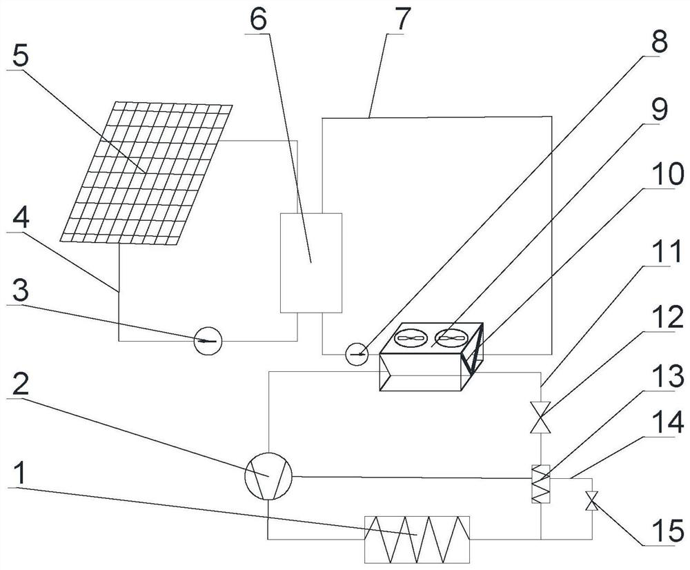 Solar high temperature phase change large capacity heat storage air source heat pump system and its defrosting method