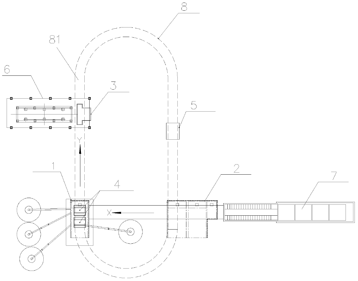 Cleaning system of prefabricated part annular production line