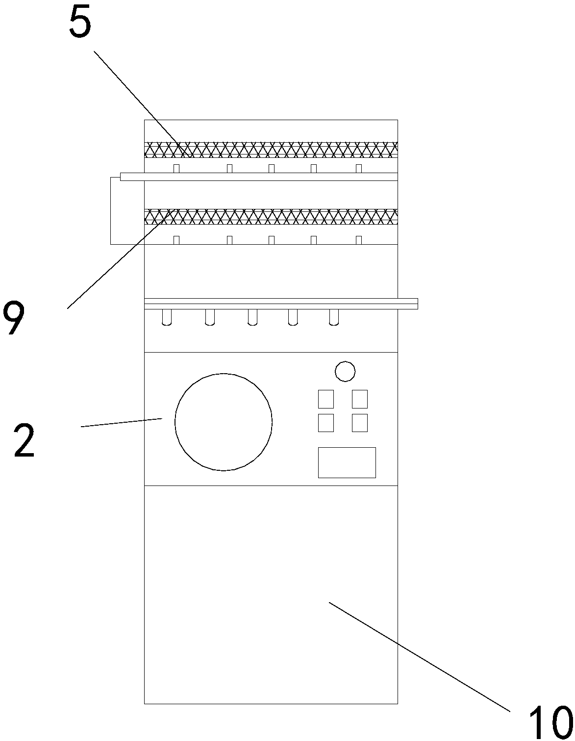 Energy-saving type powder filtering tower for factory